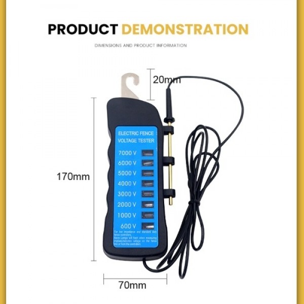 MLD-002 600V-7KV Fence Tester Home Garden Horse Li...
