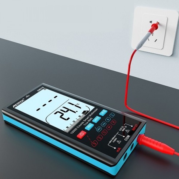 DM97A Handheld Portable Auto Multimeter 3.5 Inch LCD Display with Backlight Flashlight 9999 Counts