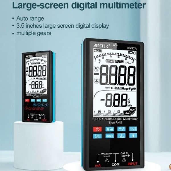 DM97A Handheld Portable Auto Multimeter 3.5 Inch L...
