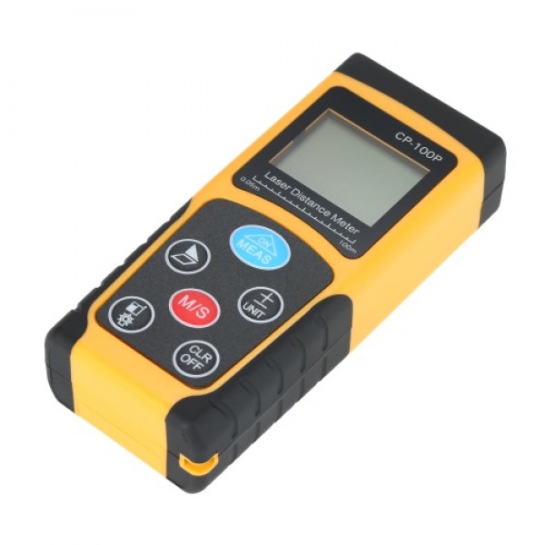 100m Portable Handheld Digital Laser Distance Meter High Precision Range Finder  Area Volume Measurement Data Storage with Backl