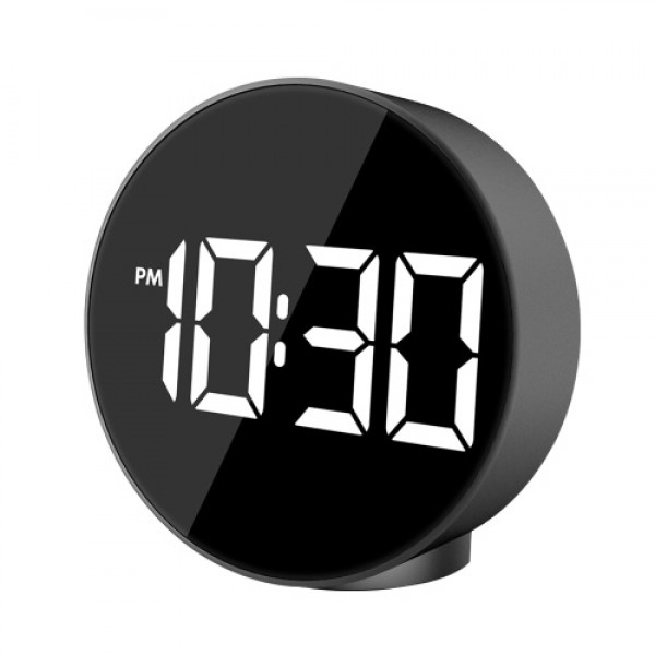 LED Digital Alarm Clock with Large Display Time Temperature Display ℃/ ℉ 3 Levels Brightness Electronic Clocks Voice Activated A