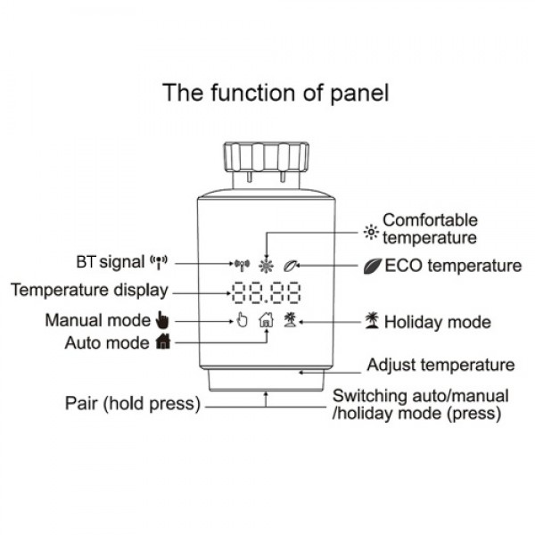 Intelligent Temperature Control Valve Portable Radiator Valve Programmable Temperature Controller Household Thermostat Valve Tem