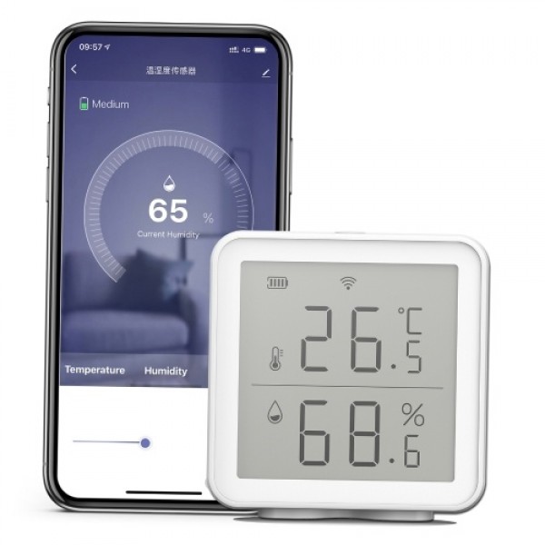 WiFi Smart Temperature Humidity Sensor Compatible with Alexa 230ft Super Long Range Wireless Digital Hygrometer