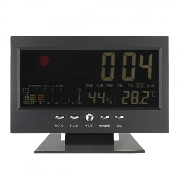 °C/°F Multifunctional Indoor Colorful LCD Digital Temperature Humidity Meter Weather Station Clock Thermometer Hygrometer Calend