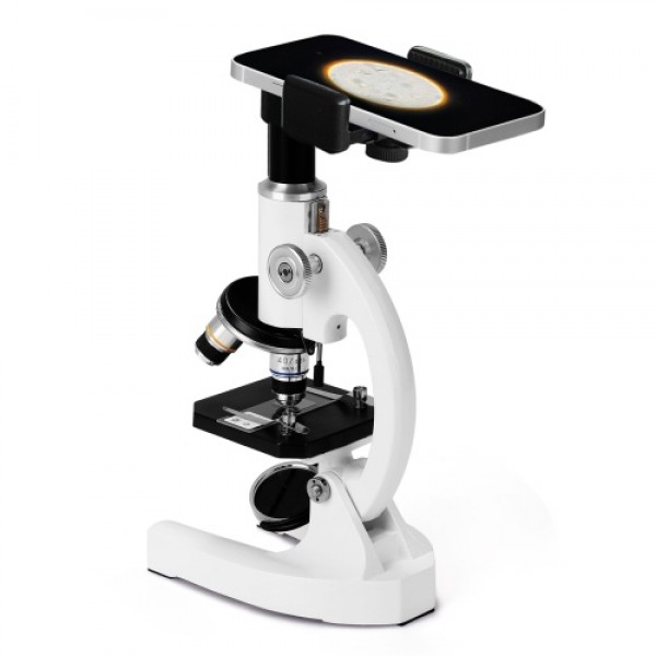 64X-2400X Monocular Optical Microscope Elementary School Children Science Experimental Biology Teaching Microscope Children Birt