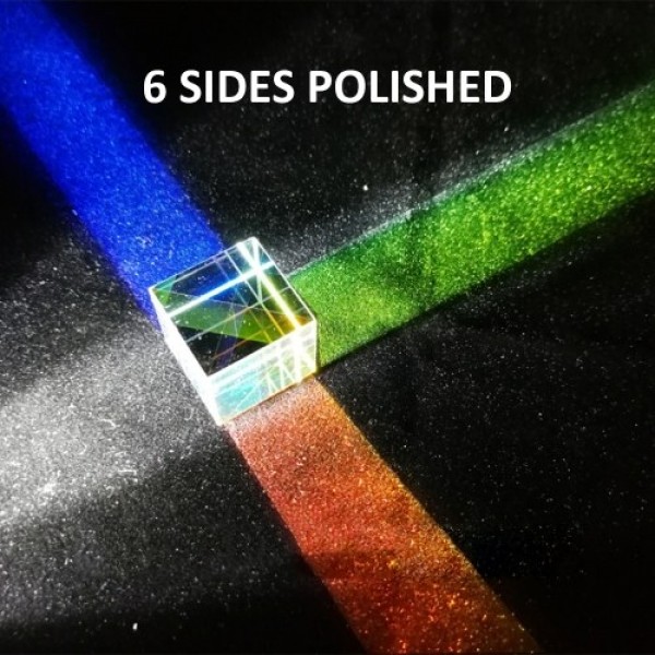 Optical Color Cube Prism 0.8 Inch for Option Multi-Color Toy and Desktop Decor Used for Physics Science Photography Decoration A