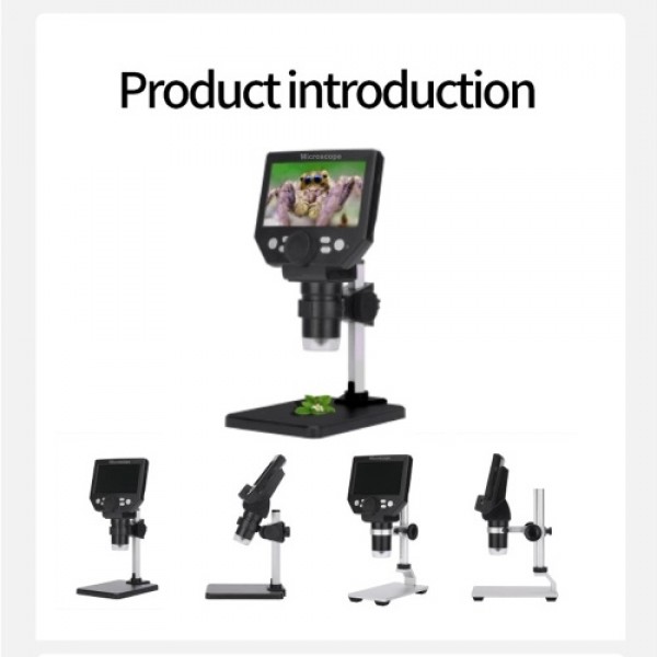 G1000 Digital Electron Microscope 4.3 Inch Large Base LCD Display 10MP 1-1000X Continuous Amplification Magnifier