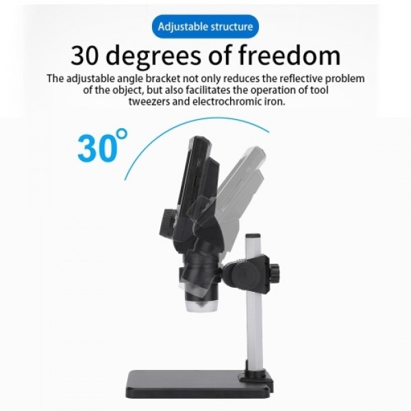 G1000 Digital Electron Microscope 4.3 Inch Large Base LCD Display 10MP 1-1000X Continuous Amplification Magnifier
