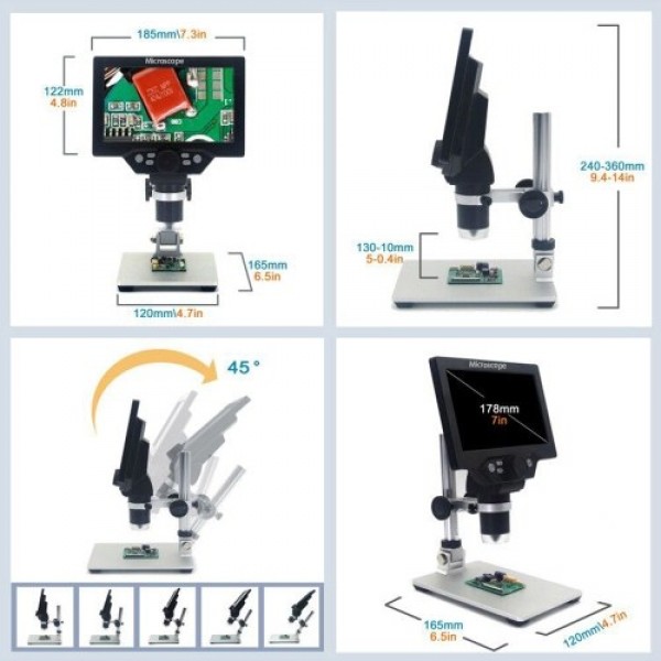 G1200 Digital Microscope 7 Inch Large Color Screen
