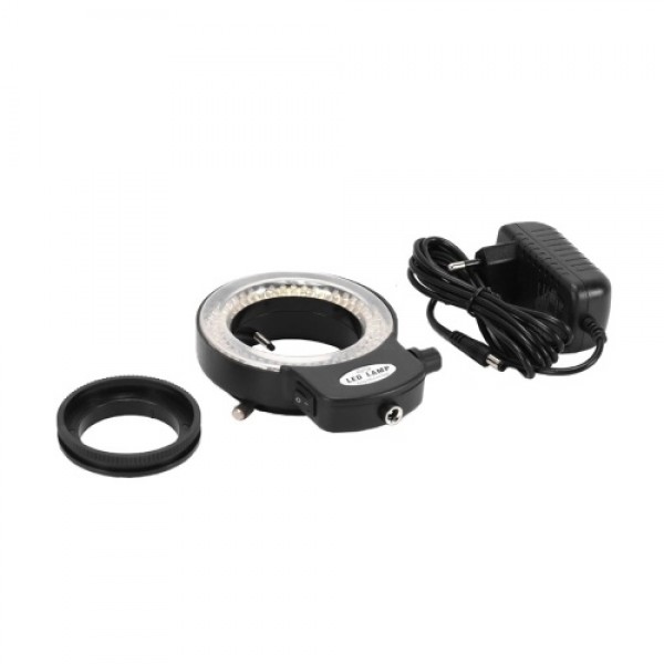 Variable 144 LED Ring Light for Stereo Microscope and Camera Adjustable Illuminator with Dimmer for Stereoscopic Microscope