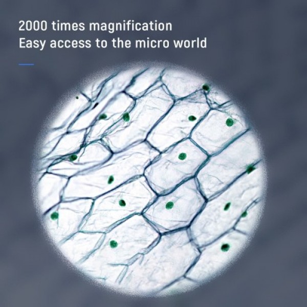 Portable Intelligent Digital Microscope 2000x Magnification Dual Lenses USB Rechargeable 5.0M Pixels High Clear