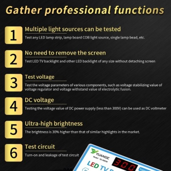 LED Lamp TV Backlight Tester Multipurpose LED Strips Beads Test Tool Measurement Instruments for LED Light