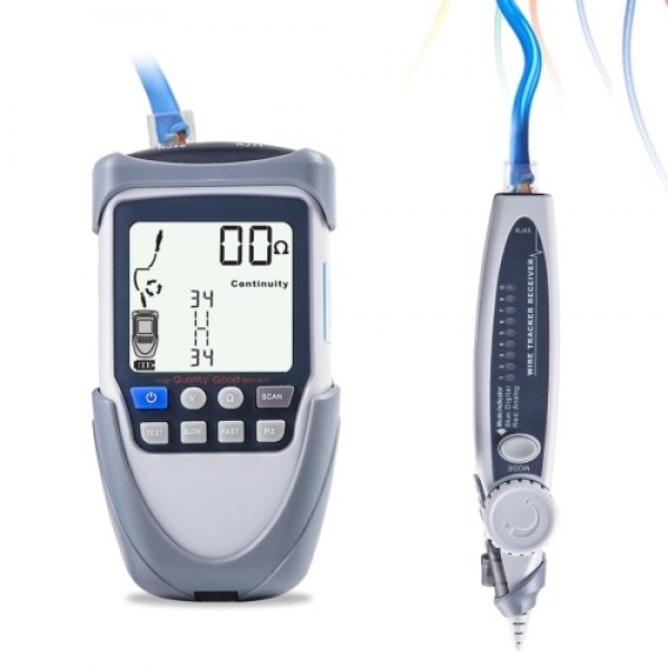 Handheld Portable Network Cable Tester LCD Large Screen Display Digital Wire Trackers Continuity Battery Voltage Polarity Checki