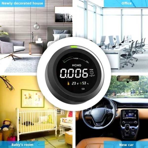Cexiaofei BT Formaldehyde Monitor 4-in-1 Air Quality Detector Temperature/Humidity/TVOC Monitoring Mijia APP Smart Viewing
