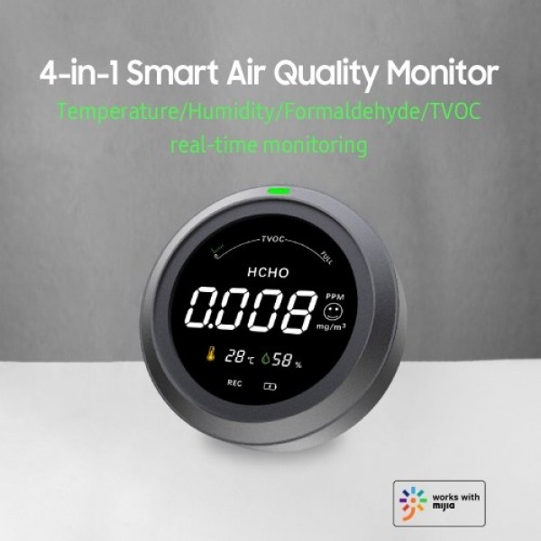 Cexiaofei BT Formaldehyde Monitor 4-in-1 Air Quality Detector Temperature/Humidity/TVOC Monitoring Mijia APP Smart Viewing