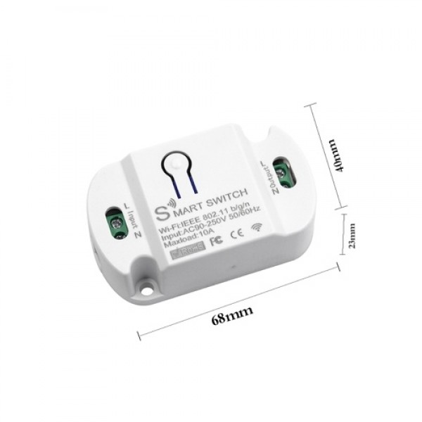 Mini Wi-Fi Switch Module 10A Wi-Fi Intelligent Relay Light Switch APP Remote Control Voice Control DIY Breaker Module Home Appli