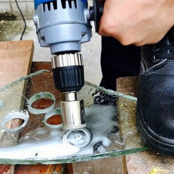 Diamond Drill Bit Set 10Pcs Hole Saw 8-25mm-50mm for Diamond Coating Carbon Steel Glass Ceramics Porcelain Tile Brick Marble