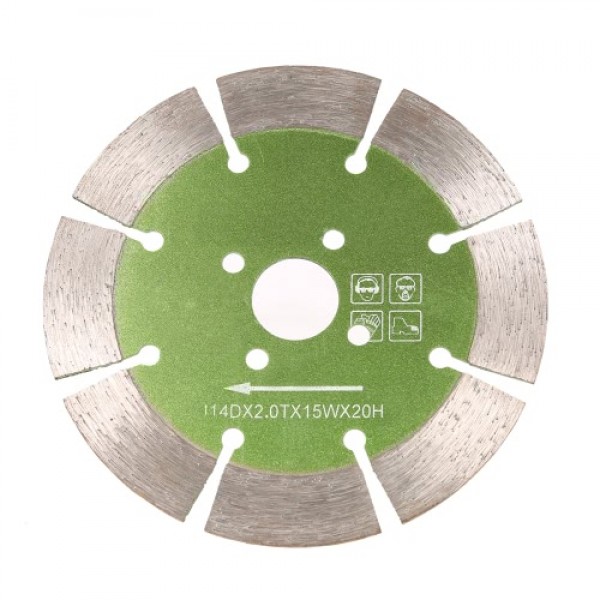 114*2.0*20mm Dry Cutting Segmented Diamond Saw Blade with Cooling Holes 20mm Inner Diameter Marble Granite Tile Incising For Ang
