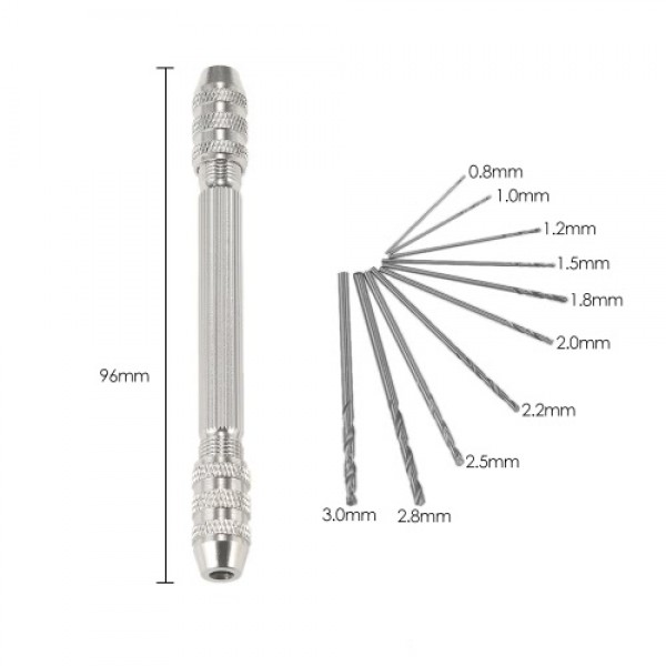 Professional Mini Hand Drill Set with 10pcs High-s...