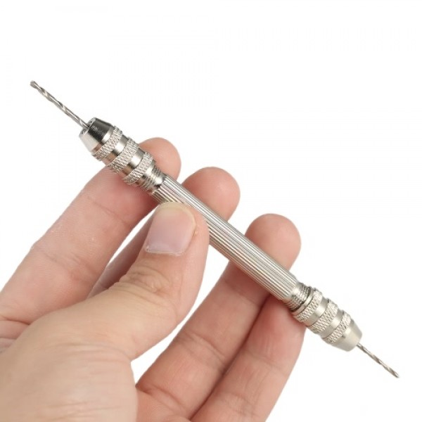 Professional Mini Hand Drill Set with 10pcs High-speed Steel Twist Drill Bit Set High Quality Drill Bit Holder Double Chuck Hand