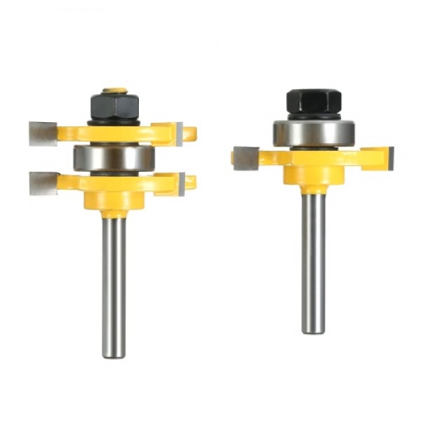 2PCS 3/4" Stock 1/4" Shank Tongue &a...
