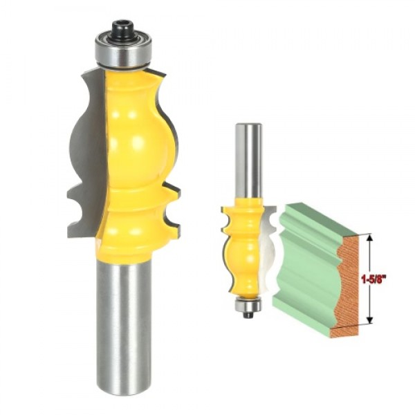 1/2" Shank Architectural Molding Router Bit Anti-kickback Mitered Trimming Milling Cutter Tool Carpenter Woodworking Tools