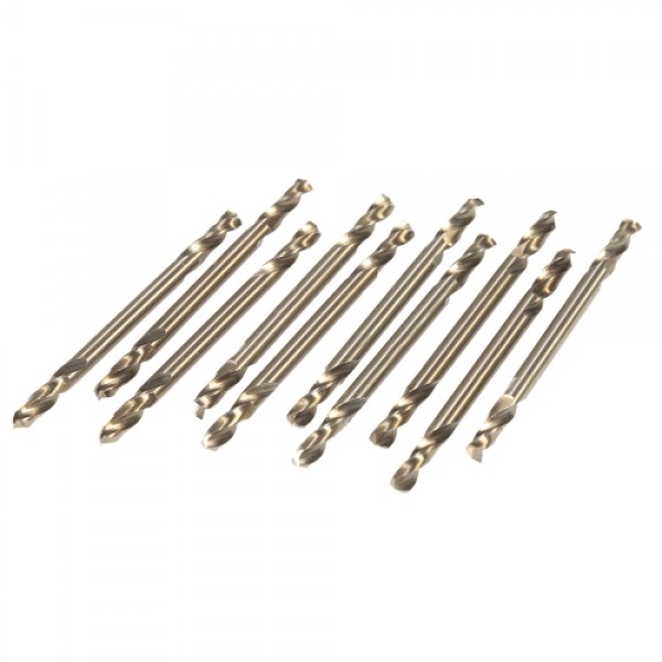 10pcs 1/8" HSS-Co Drills Double Ended Cobalt M35 Drill Bits Set