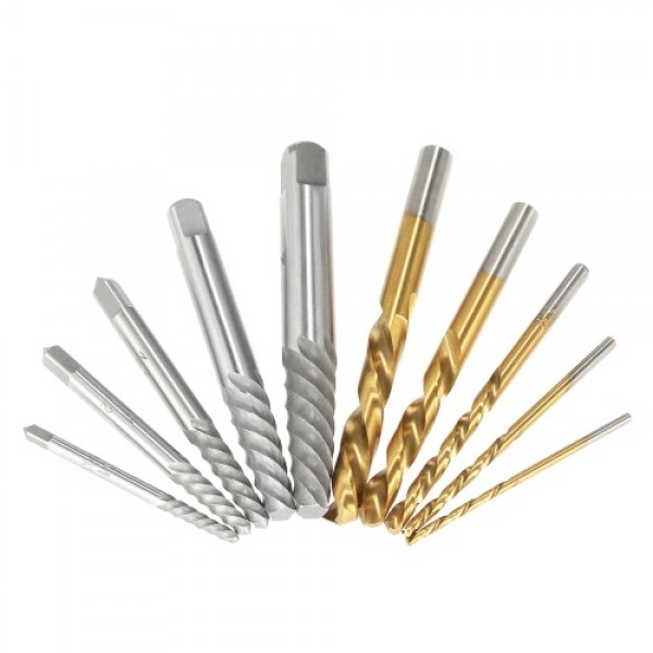 10pcs Cobalt Left Hand Drill Bit Broken Bolt Damag...