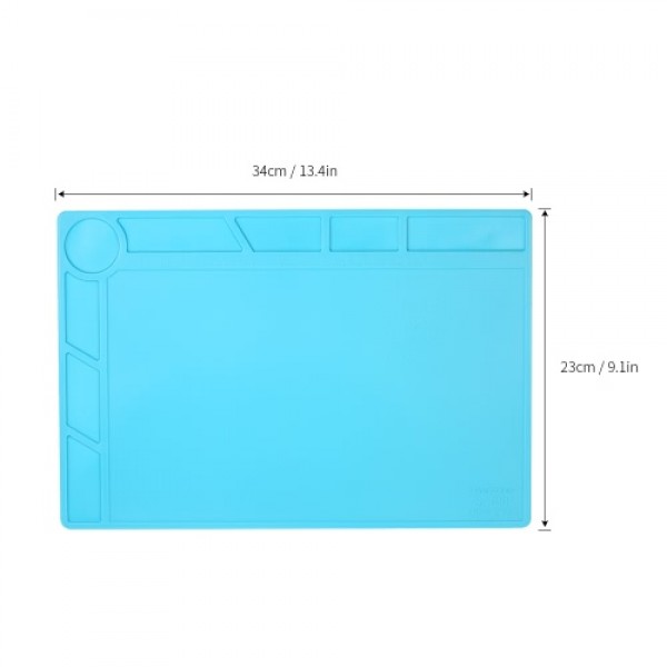 13.4 * 9.1 inch Silicone Heat Insulation Soldering Iron Maintenance Mat Electronics Disassembly BGA Soldering Repair Platform Pa