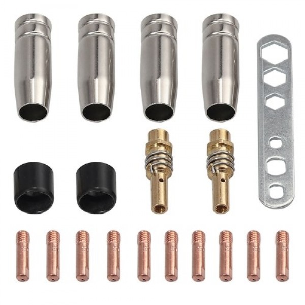 19Pcs MIG/MAG Welding Contact Tips 0.8mm M6 Gas No...