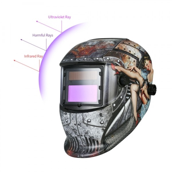 Industrial Welding Helmet Solar Power Auto Darkening Welding Helmet TIG MIG with Adjustable Head Band