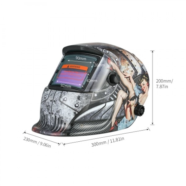 Industrial Welding Helmet Solar Power Auto Darkening Welding Helmet TIG MIG with Adjustable Head Band