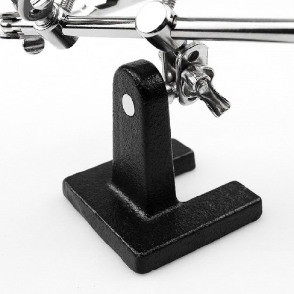 Helping 3rd Hand Soldering Iron Hobby Tool Vise Clamp Magnifying Glass Electricians Tool