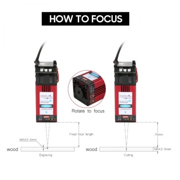 40W Laser Module 450nm Engraving Laser Head High Precision Engraving Metal Wood Acrylic for Laser Engraving Machine CNC Router C