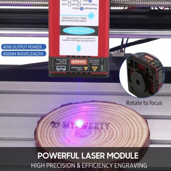 40W Laser Module 450nm Engraving Laser Head High Precision Engraving Metal Wood Acrylic for Laser Engraving Machine CNC Router C