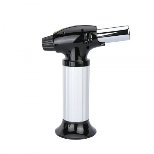 Metal Refillable Blow Torch Home Use Kitchen Portable Flames Adjustable Torch-Lighter Fire Maker with Safety Lock for Cooking/BB