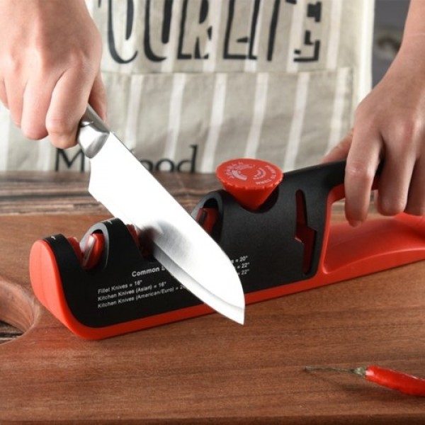 4 In 1 Segment Kitchen Sharpener Stone Home Cutter Sharpener Kitchen Hand Tool Quick Adjustable Utility Tool
