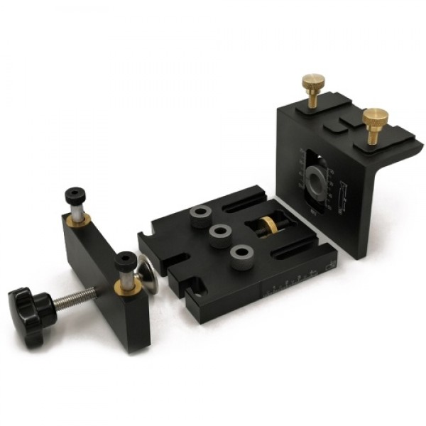 3-in-1 Woodworking Doweling Jig Kit with Positioning Clip Adjustable Drilling Guide Puncher Locator Carpentry Tools