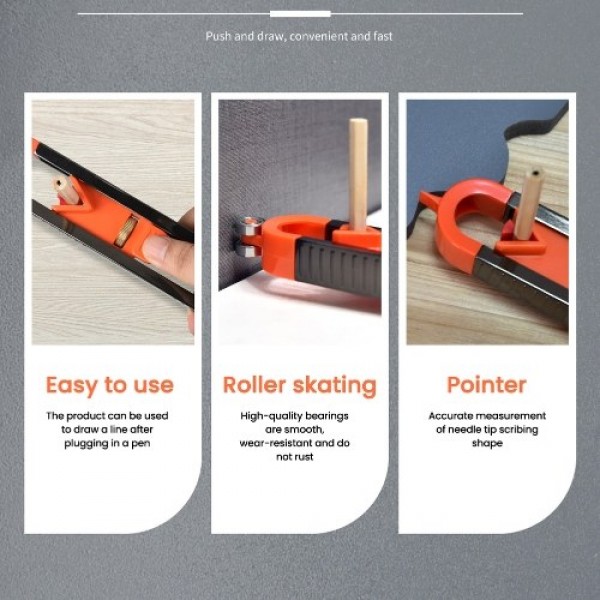 Woodworking Measuring Contour Gauge Multi-function Contour Gauge with Lock Widen Shape Duplication Tool  for Corners Woodworking