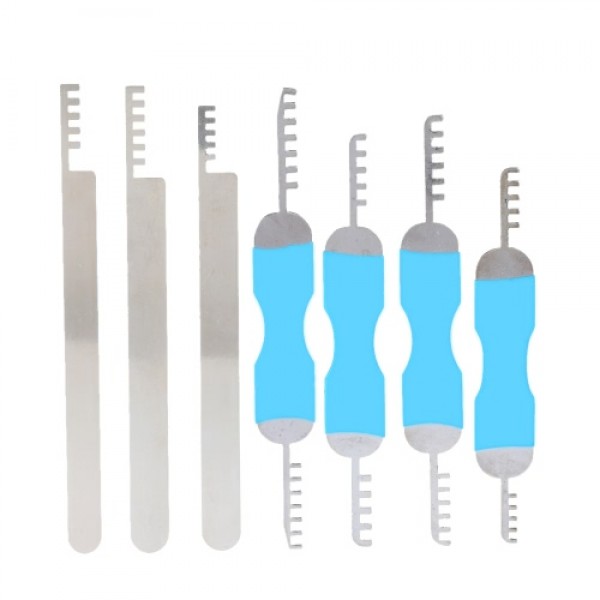 7pcs Stainless Steel Comb Picks Lock Opener Locksm...