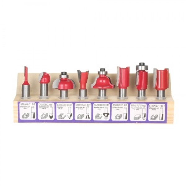 15pcs Milling Cutter Router Bit Set Carbide Shank Mill Woodworking Trimming Engraving Carving Cutting Tool