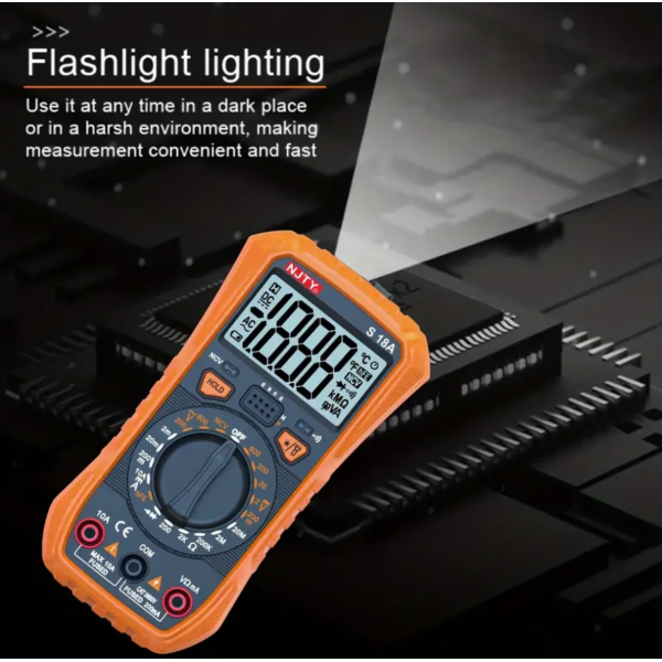 1pc Multimeter Digital High-precision Multi-function S18A Electrician Multi-purpose Universal Meter Anti-burn With NCV Voltage Intelligent Inspection