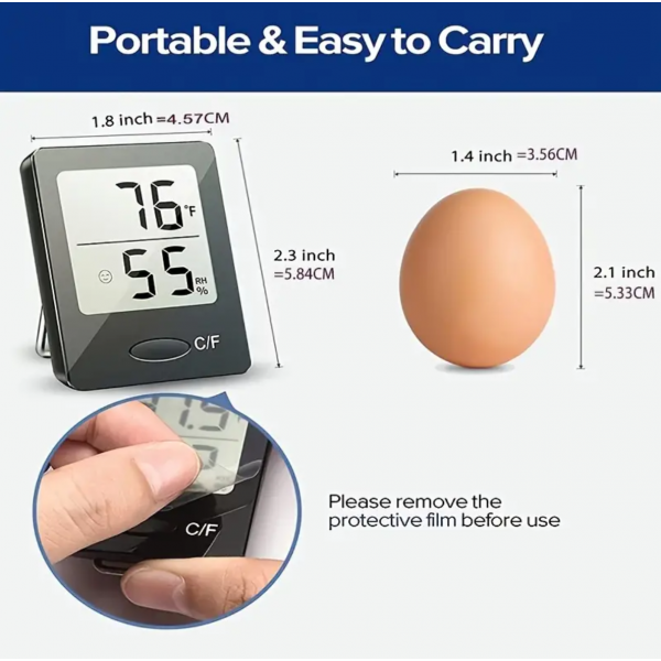 1pc Digital Indoor Hygrometer Thermometer, Humidit...