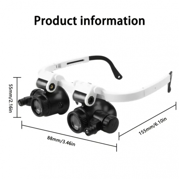 Illuminated Loupe Magnifier Magnifying Glass With LED Light Stand Illuminated Microscope With Head 2 Oamps Optical Instruments